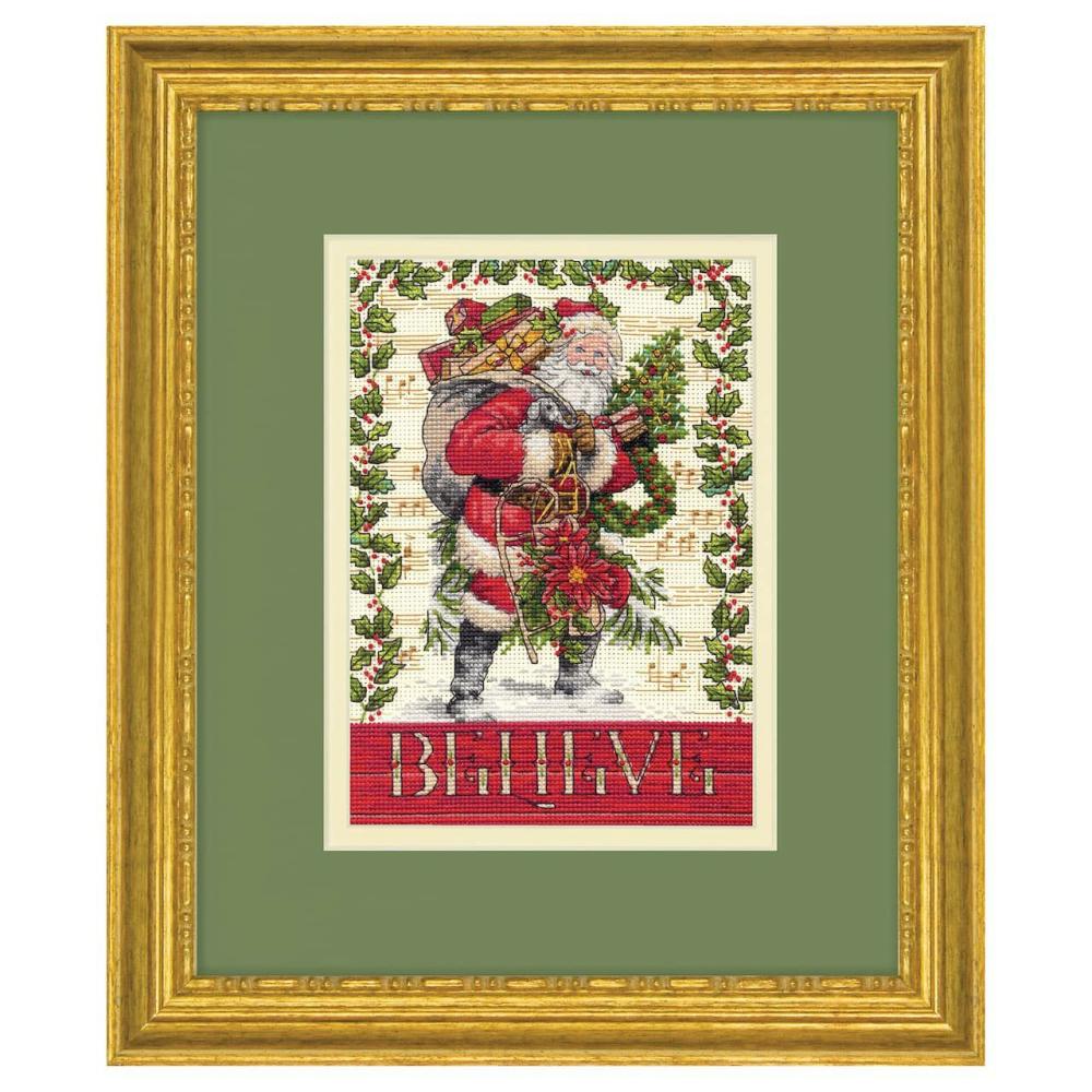 Counted Cross Stitch Kit, Believe in Santa  |   Cross Stitch & Embroidery Cross Stitch & Embroidery Cross Stitch & Embroidery