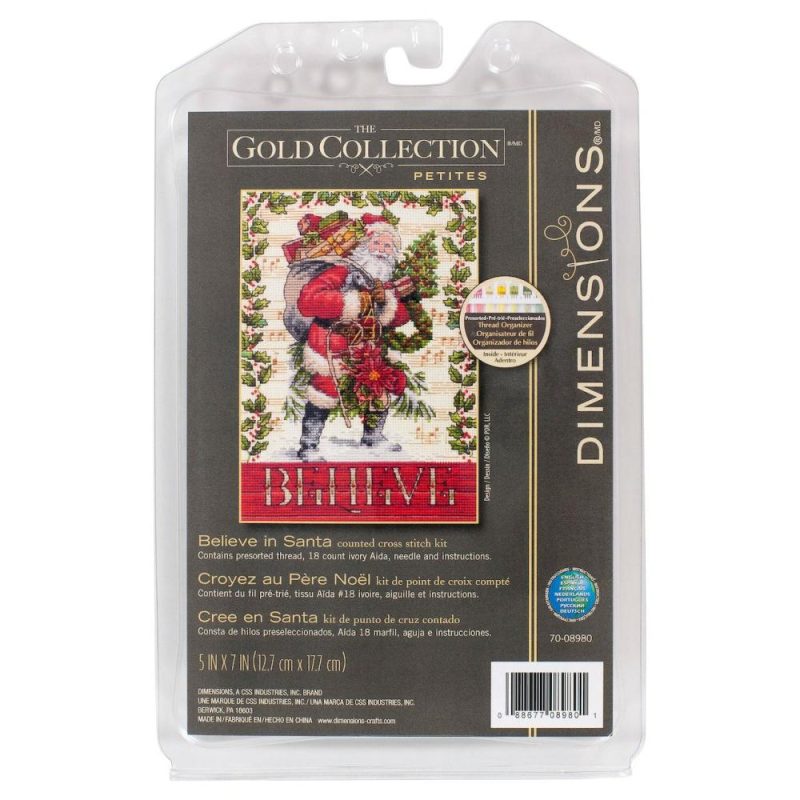 Counted Cross Stitch Kit, Believe in Santa  |   Cross Stitch & Embroidery Cross Stitch & Embroidery Cross Stitch & Embroidery