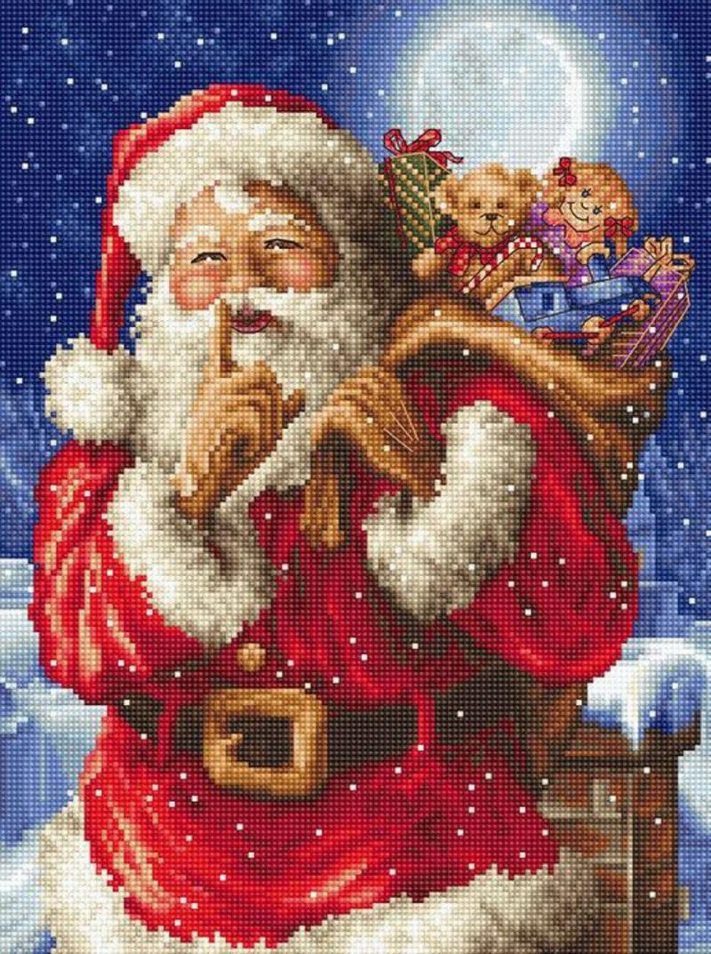 Counted Cross Stitch Kit Santa Christmas secret L8000  |   Cross Stitch & Embroidery Cross Stitch & Embroidery Cross Stitch & Embroidery