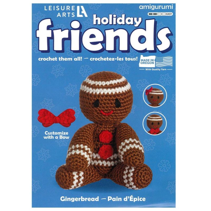 Crochet Friend Kit, Gingerbread, 8″, Complete Crochet kit, Learn to Crochet Animal Starter kit for All Ages, Includes Instructions, DIY amigurumi Crochet Kits  |   Crochet Kits Crochet Kits Crochet Kits