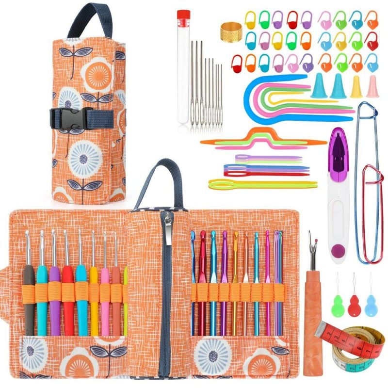 Crochet Hooks, Ergonomic Handle Crochet Hooks Set, Comfortable Crochet Hook and Crochet Needle Accessories, Professional Crochet Needles Kit for Beginners and Experienced Crochet Hook Lovers  |   Crochet Supplies Crochet Supplies Crochet Supplies