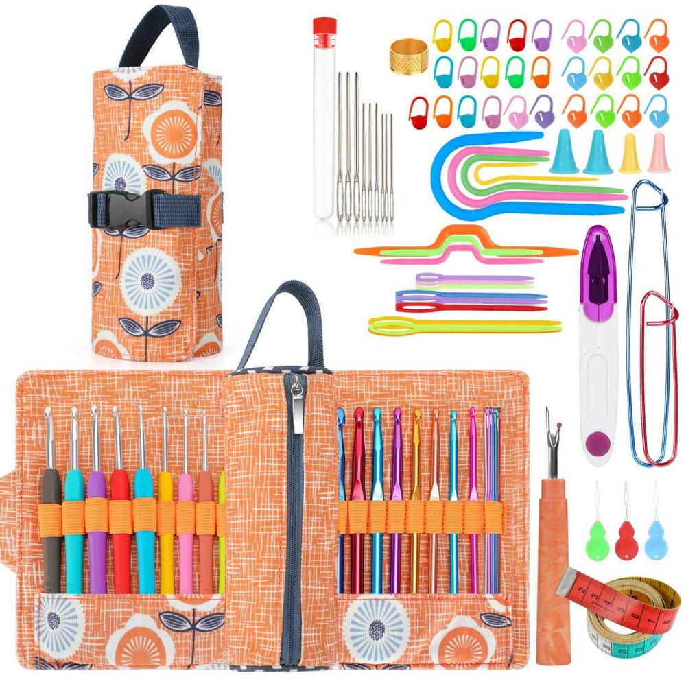 Crochet Hooks, Ergonomic Handle Crochet Hooks Set, Comfortable Crochet Hook and Crochet Needle Accessories, Professional Crochet Needles Kit for Beginners and Experienced Crochet Hook Lovers  |   Crochet Supplies Crochet Supplies Crochet Supplies