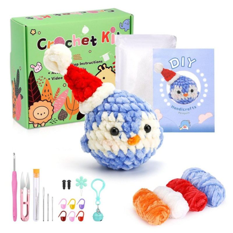 Crochet Kit for Beginners, Beginner Crochet Starter Kit with Step-by-Step Video Tutorials, Crocheting Animals Kits Complete Beginner Crochet Kit for Adults DIY Knitting Supplies  |   Knitting Supplies Knitting & Crochet Knitting Supplies