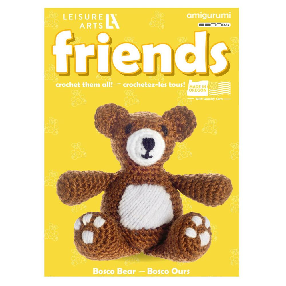 Crochet Kits, Friends Bosco Bear, 3″, crochet kit for beginners, complete crochet kit, animal crochet kits, crochet animal kit, DIY amigurumi crochet kits  |   Crochet Kits Crochet Kits Crochet Kits