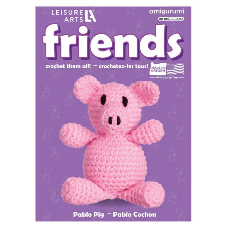 Crochet Kits, Friends Pablo Pig, 3″, crochet kit for beginners, complete crochet kit, animal crochet kits, crochet animal kit, DIY amigurumi crochet kits  |   Crochet Kits Crochet Kits Crochet Kits