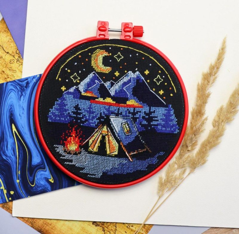 Cross-stitch kit Around the campfire AHM-074  |   Cross Stitch & Embroidery Cross Stitch & Embroidery Cross Stitch & Embroidery