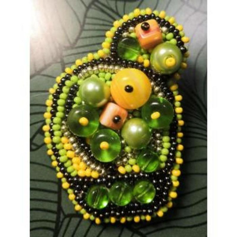 Crystal ArtBeadwork Kit For Creating Brooch Bright Cactus  |   Beadwork Beadwork Beadwork