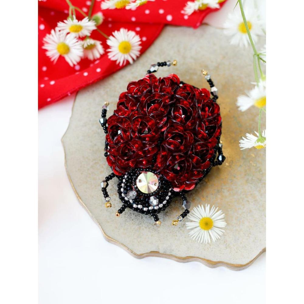 Decoration Ladybug Bead Embroidery Kit  |   Beadwork Beadwork Beadwork