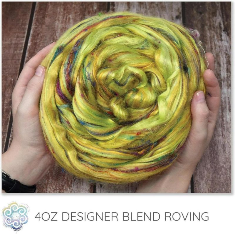 Designer Blend Merino, Mulberry Silk, Sari Silk, and Bamboo Top Roving. Fancy, Colorful, Exotic – Limited Edition. Spring Flowers  |   Felting Felting Felting