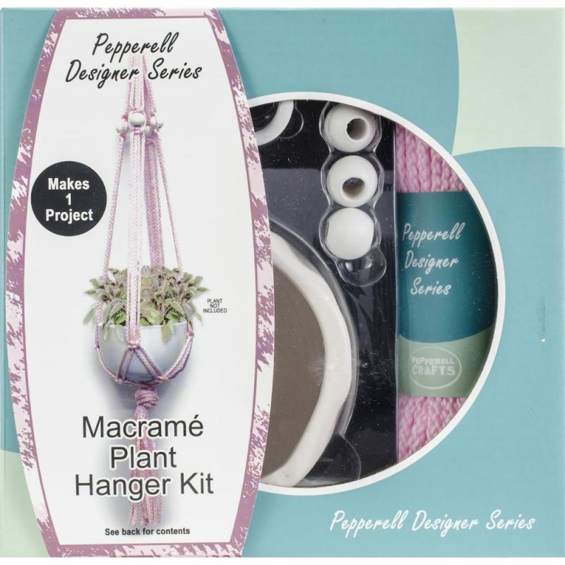 Designer Pink Macramé Plant Hanger Kit  |   Macrame Macrame Macrame