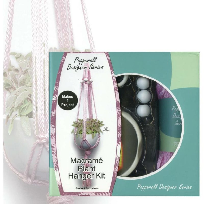 Designer Pink Macramé Plant Hanger Kit  |   Macrame Macrame Macrame