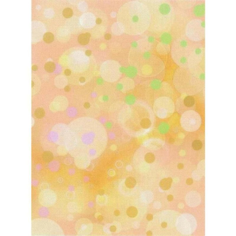 Designer Printed Orange with Multicolor Dots 18 Count Aida Canvas  |   Cloth & Canvas Cloth & Canvas Cloth & Canvas