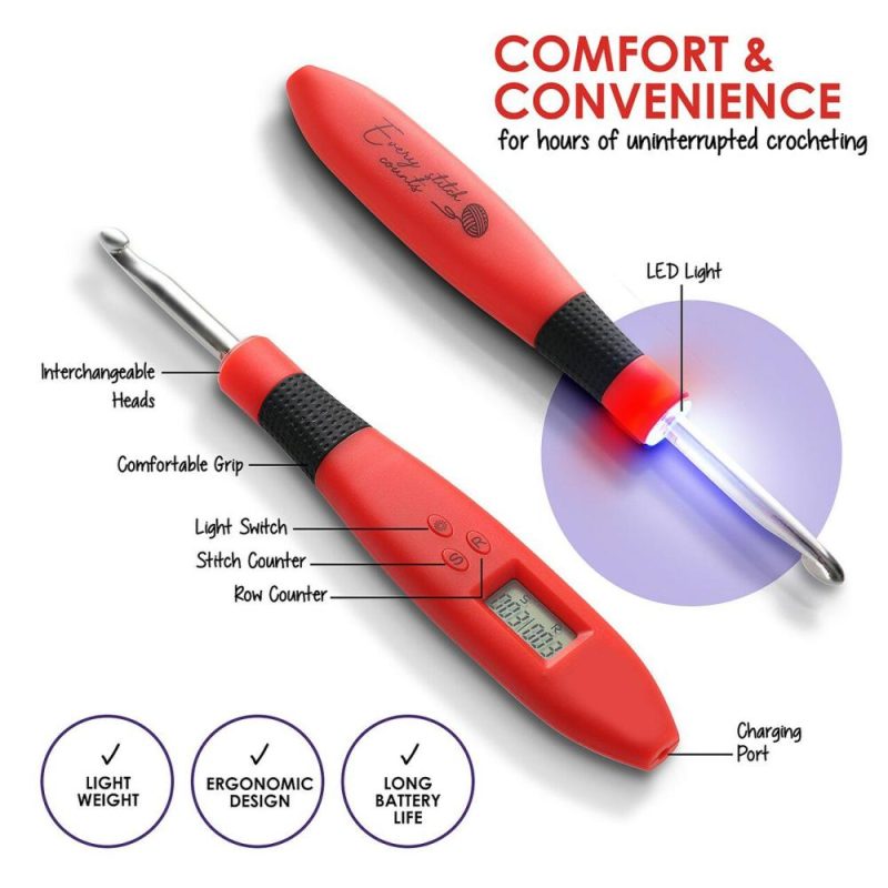 Digital Counting Crochet Hook Set  |   Crochet Supplies Crochet Supplies Crochet Supplies