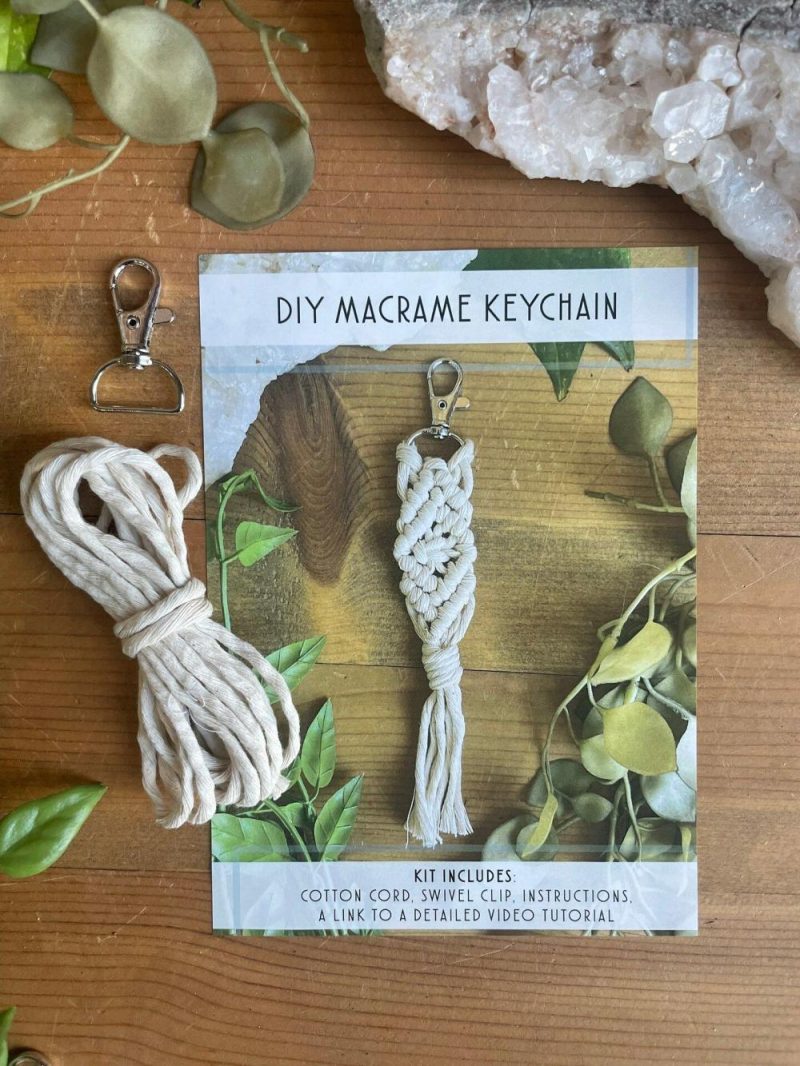 DIY Macrame Keychain Kit Natural |   Macrame Macrame Macrame