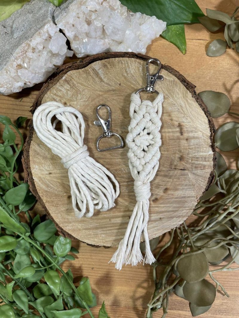 DIY Macrame Keychain Kit Natural |   Macrame Macrame Macrame