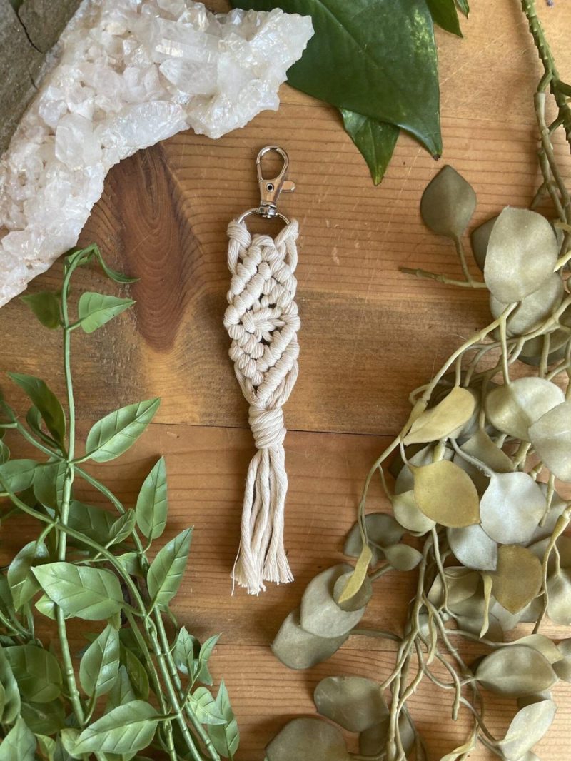 DIY Macrame Keychain Kit Natural |   Macrame Macrame Macrame