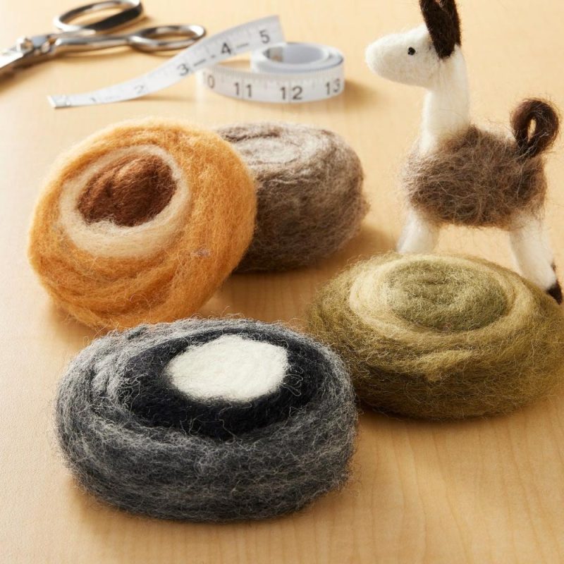 Earth Tone Roving Rolls  |   Felting Felting Felting