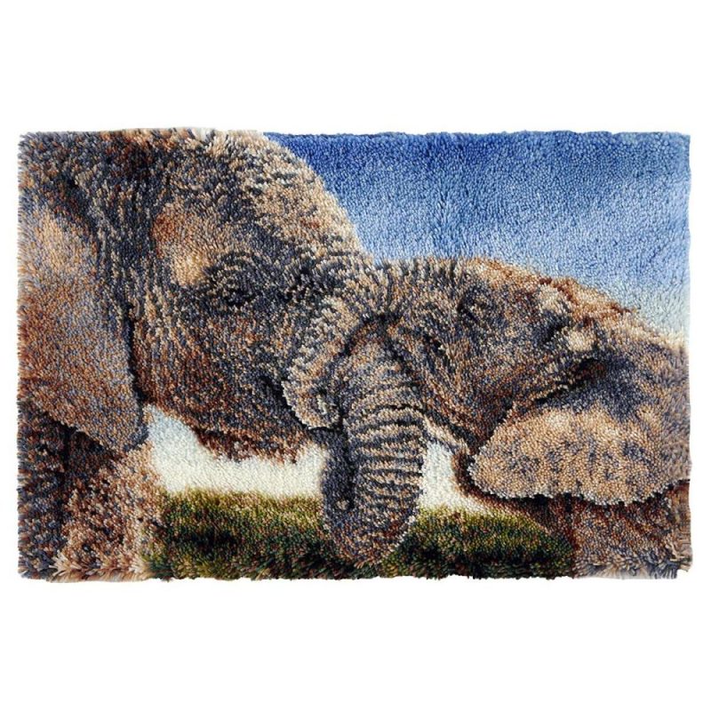 Elephant Hug Latch Hook Kit Multicolor |   Latch Hook Latch Hook Latch Hook