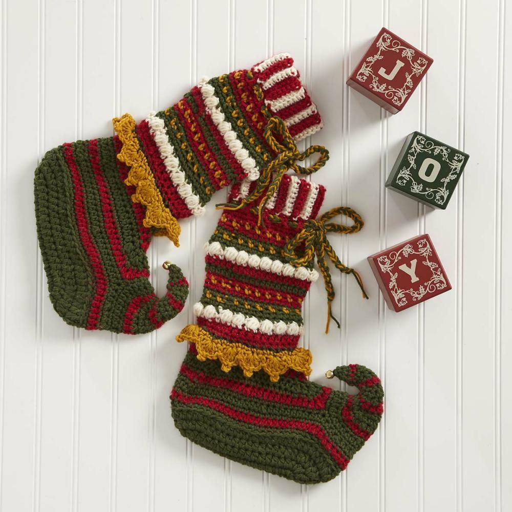 Elfin’ Around Slippers Crochet Kit Multicolor |   Crochet Kits Crochet Kits Crochet Kits