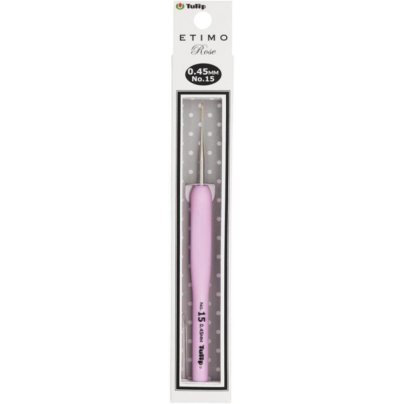 Etimo Rose Steel Crochet Hook – Sizes 0/1.75mm, 2/1.5mm, 4/1.25mm, 6/1.0mm, 8/.9mm, 10/.75mm, 12/.6mm, 14/.5mm, 15/.45mm, 16/.4mm  |   Crochet Supplies Crochet Supplies Crochet Supplies