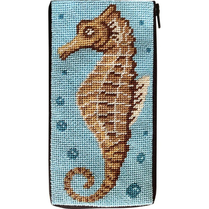 Eyeglass Case Needlepoint Kit – Sea Horse Multicolor |   Needlepoint Needlepoint Multicolor