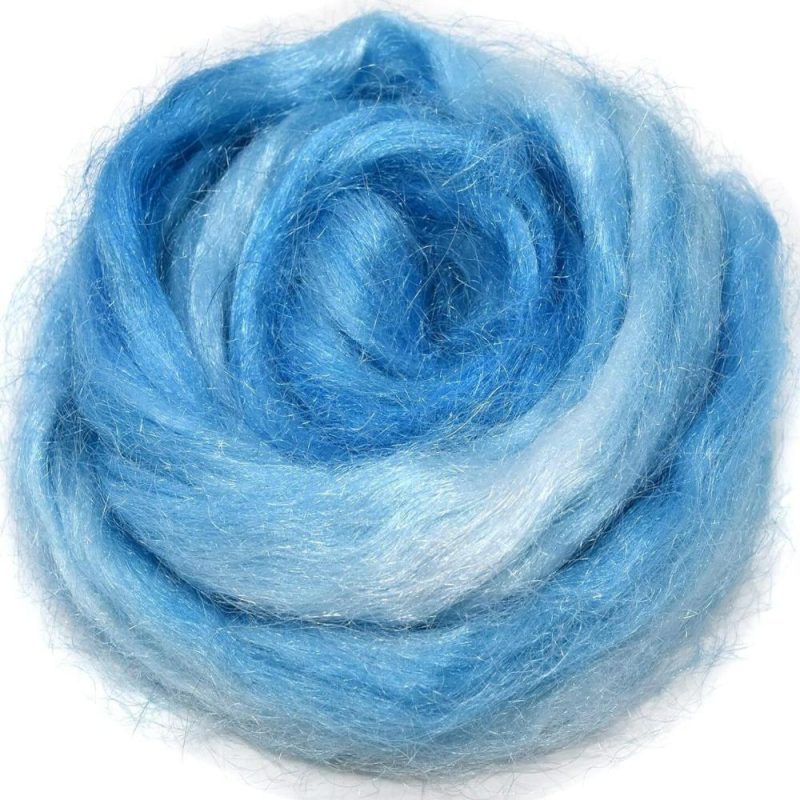 FIRESTAR Nylon Fiber for Spinning, Blending, Dyeing, Felting and Doll Making. Trilobal Nylon Combed Top Mai Tai Mystery |   Felting Felting Felting