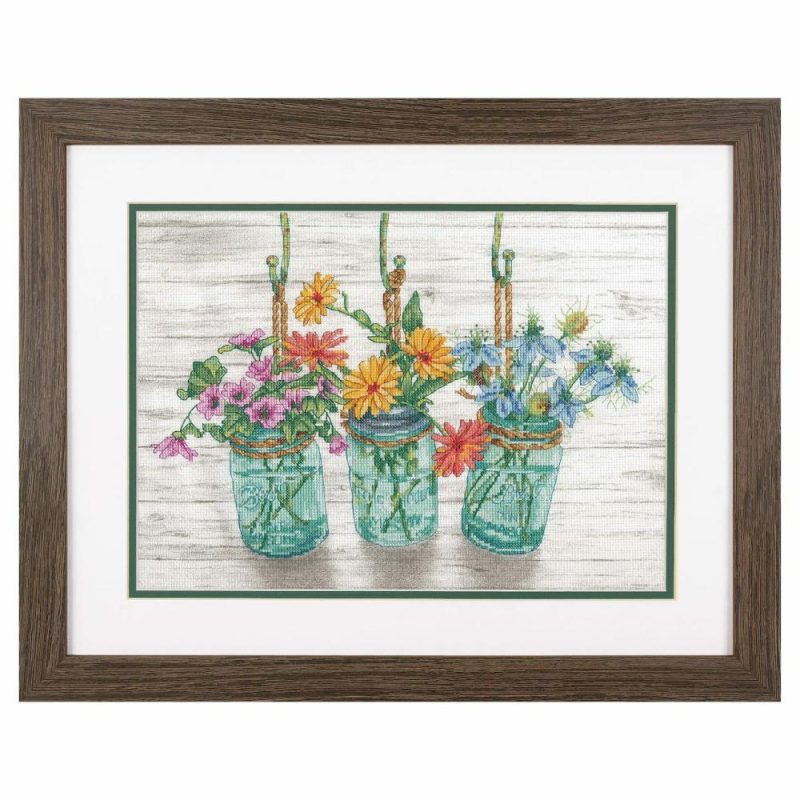 Flowering Jars Counted Cross Stitch Kit  |   Cross Stitch & Embroidery Cross Stitch & Embroidery Cross Stitch & Embroidery