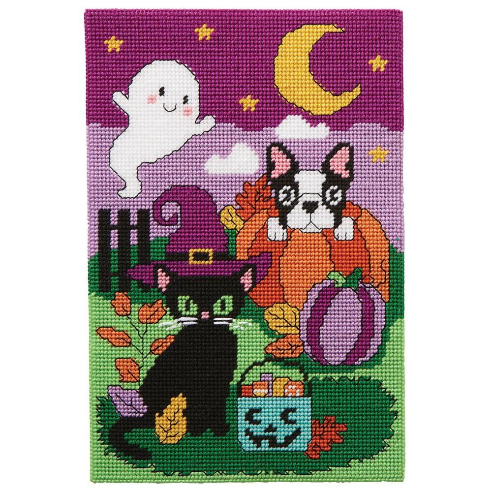 Frightful Friends Wall Hanging Plastic Canvas Kit Multicolor |   Needlepoint Needlepoint Multicolor