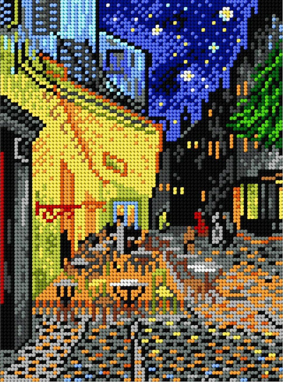 Gobelin canvas for halfstitch without yarn after Vincent van Gogh – Cafe Terrace at Night 1815F  |   Needlepoint Needlepoint Needlepoint