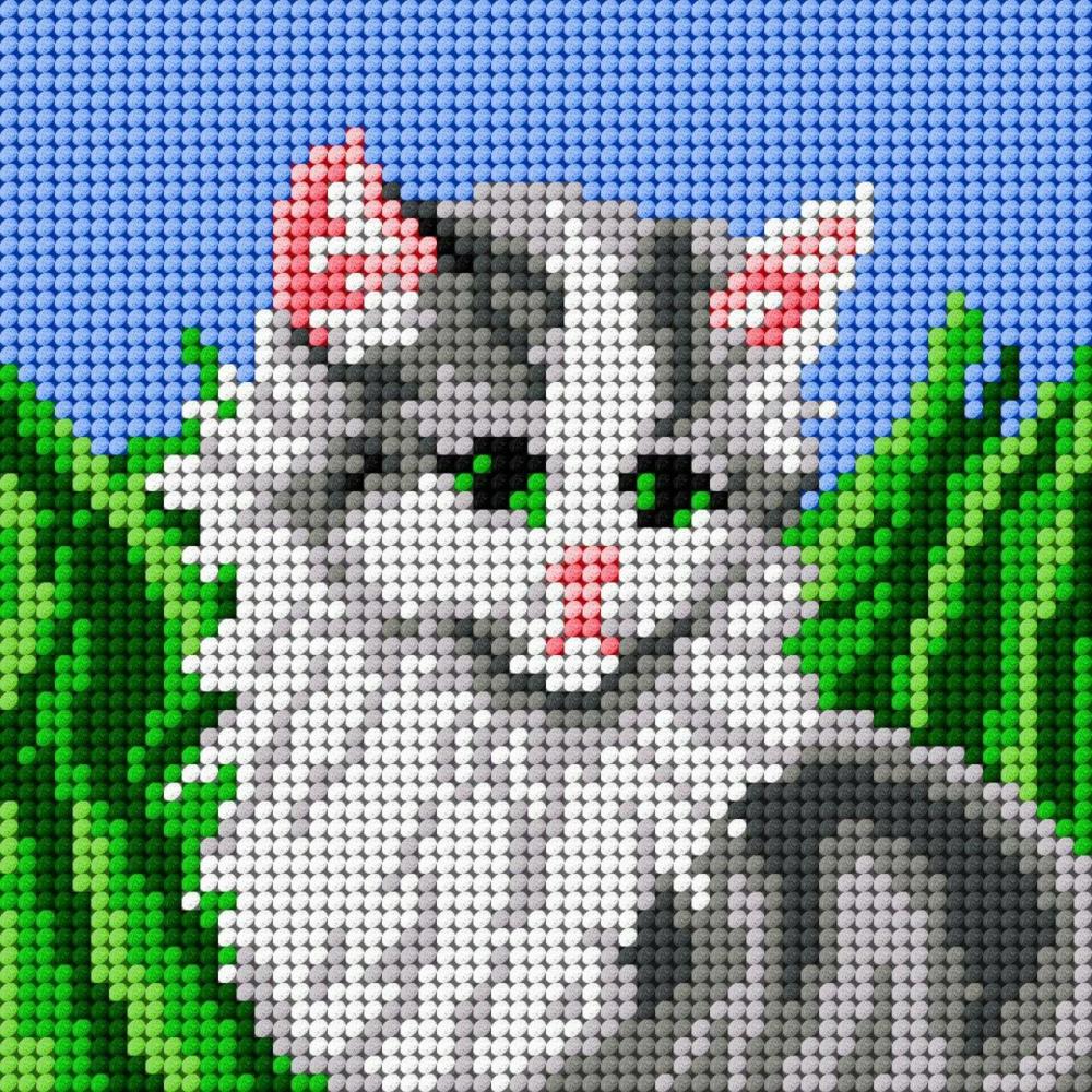 Gobelin canvas for halfstitch without yarn Cat on a Meadow 1455D  |   Needlepoint Needlepoint Needlepoint