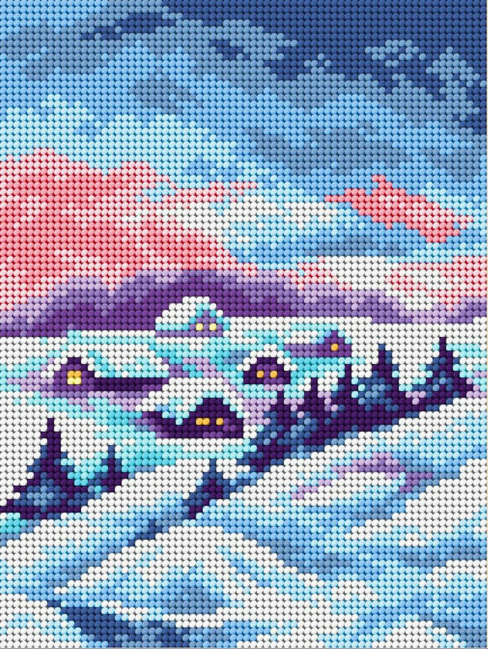 Gobelin canvas for halfstitch without yarn Frosty land 2422F  |   Needlepoint Needlework & Fiber Arts Needlepoint