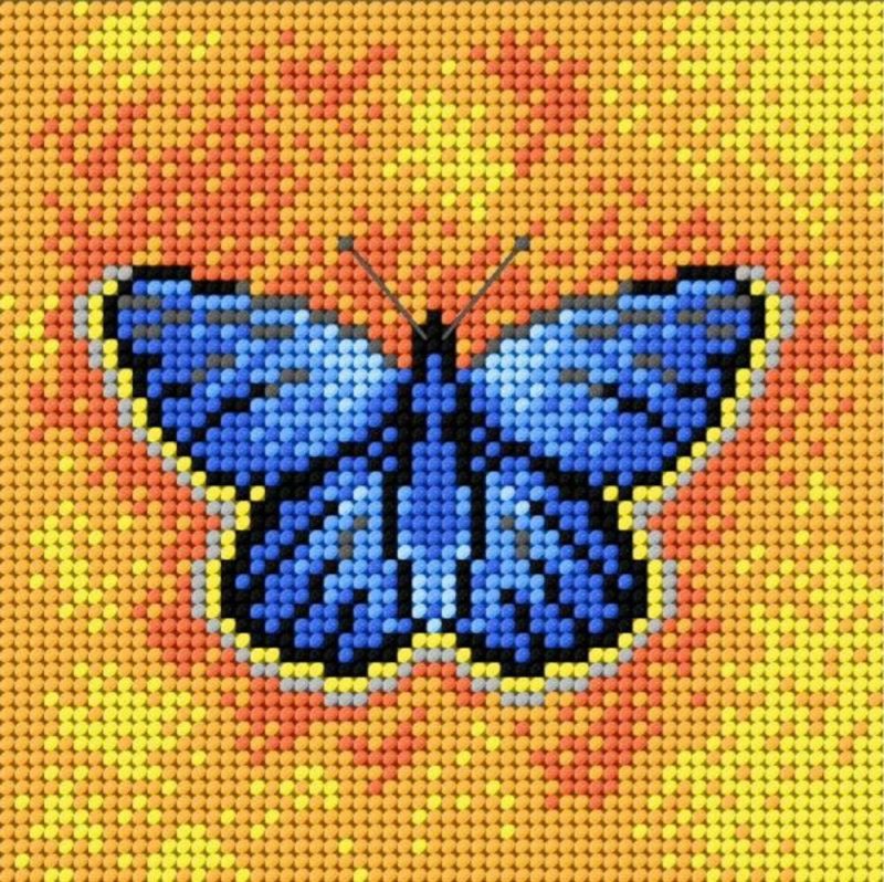 Gobelin canvas for halfstitch without yarn Peacock Butterfly  |   Needlepoint Needlepoint Needlepoint