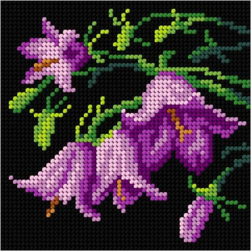 Gobelin canvas for halfstitch without yarn Rose  |   Needlepoint Needlepoint Needlepoint