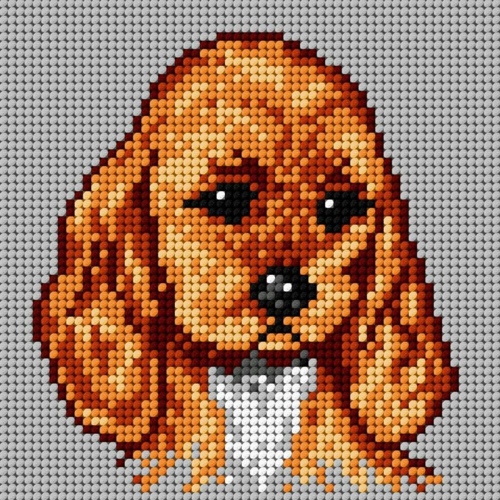 Gobelin canvas for halfstitch without yarn Small  Spaniel 1469D  |   Needlepoint Needlepoint Needlepoint