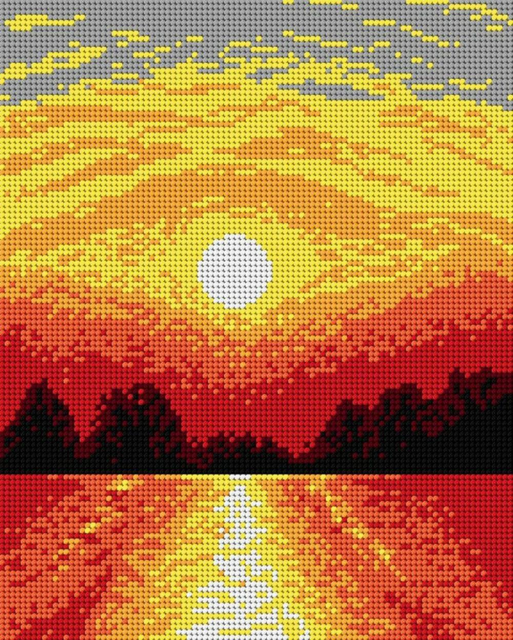 Gobelin canvas for halfstitch without yarn Sunset 1529H  |   Needlepoint Needlepoint Needlepoint