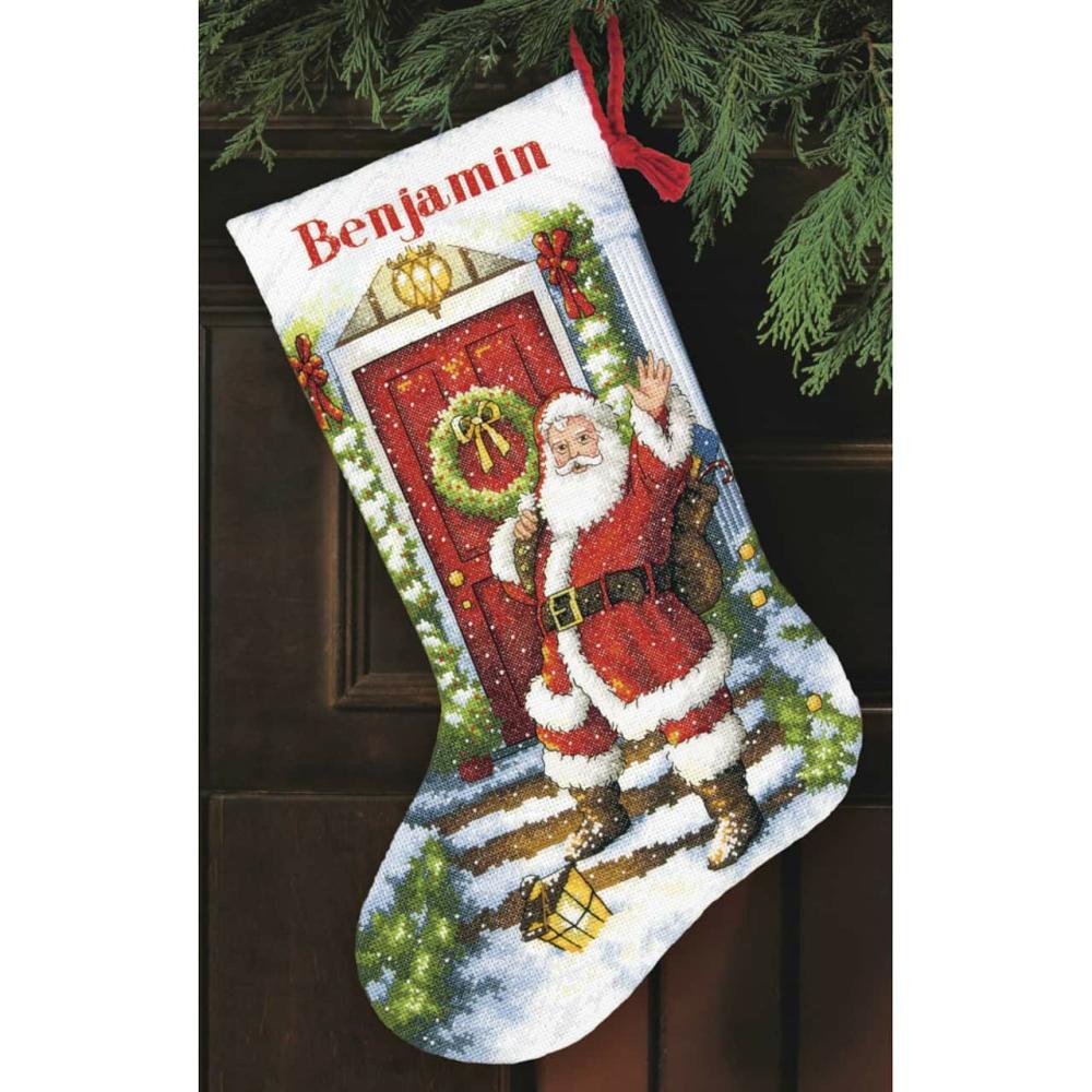 Gold Collection 16″ Welcome Santa Stocking Needlepoint Kit  |   Cross Stitch & Embroidery Cross Stitch & Embroidery Cross Stitch & Embroidery