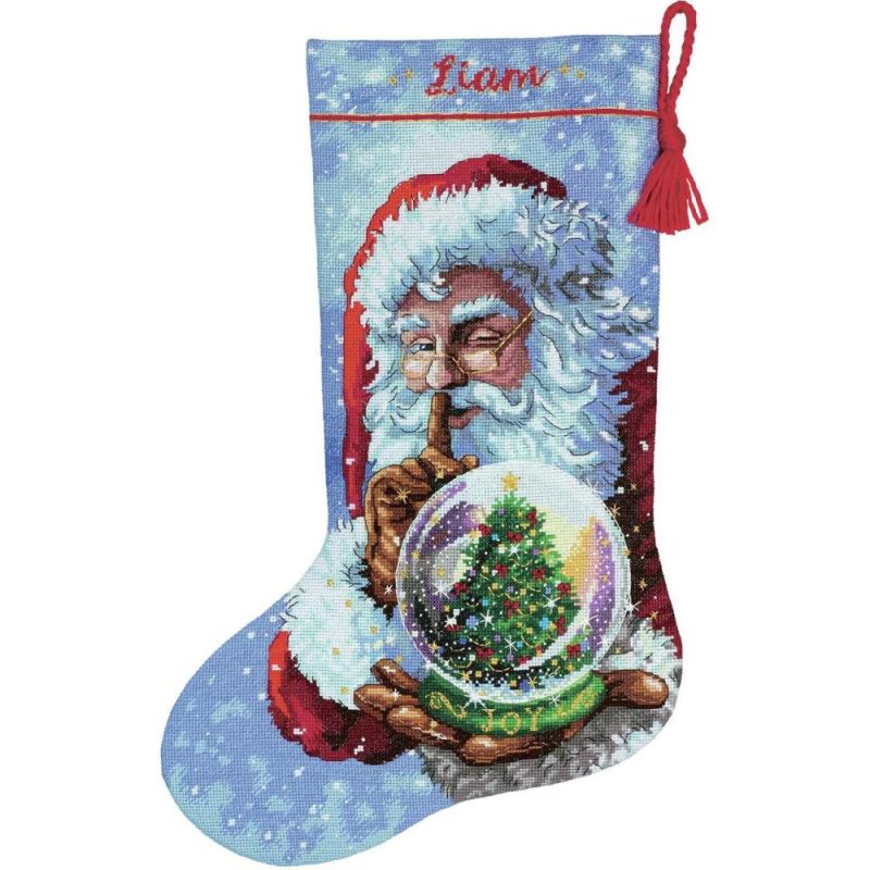 Gold Collection Santa’s Snowglobe Stocking Counted Cross Stitch Kit  |   Cross Stitch & Embroidery Cross Stitch & Embroidery Cross Stitch & Embroidery