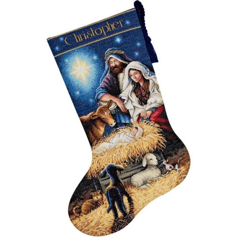 Gold Collection® Holy Night Stocking Counted Cross Stitch Kit  |   Cross Stitch & Embroidery Cross Stitch & Embroidery Cross Stitch & Embroidery