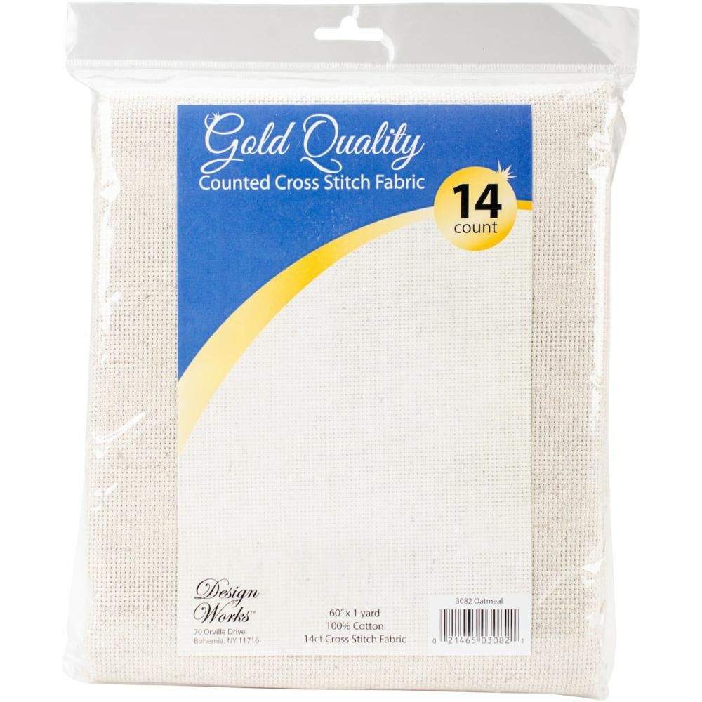 Gold Quality 14 Count Oatmeal Aida Cloth, 60″ x 36″  |   Cloth & Canvas Cloth & Canvas Cloth & Canvas