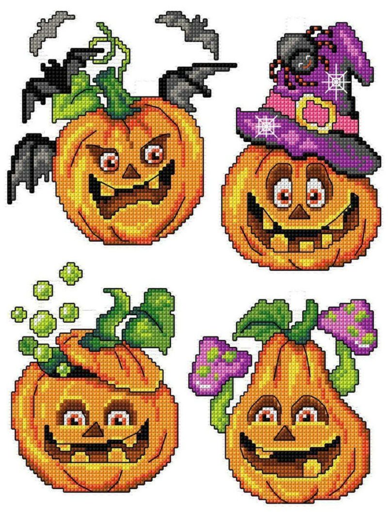 Halloween Pumpkins 126CS Counted Cross-Stitch Kit  |   Cross Stitch & Embroidery Cross Stitch & Embroidery Cross Stitch & Embroidery