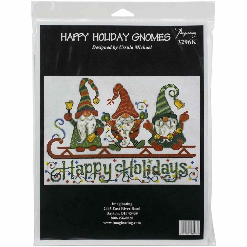 Happy Holiday Gnomes Counted Cross Stitch Kit  |   Cross Stitch & Embroidery Cross Stitch & Embroidery Cross Stitch & Embroidery