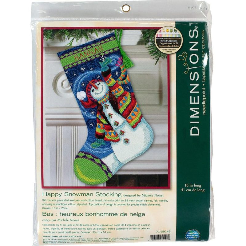 Happy Snowman Stocking Needlepoint Kit  |   Needlepoint Needlepoint Needlepoint