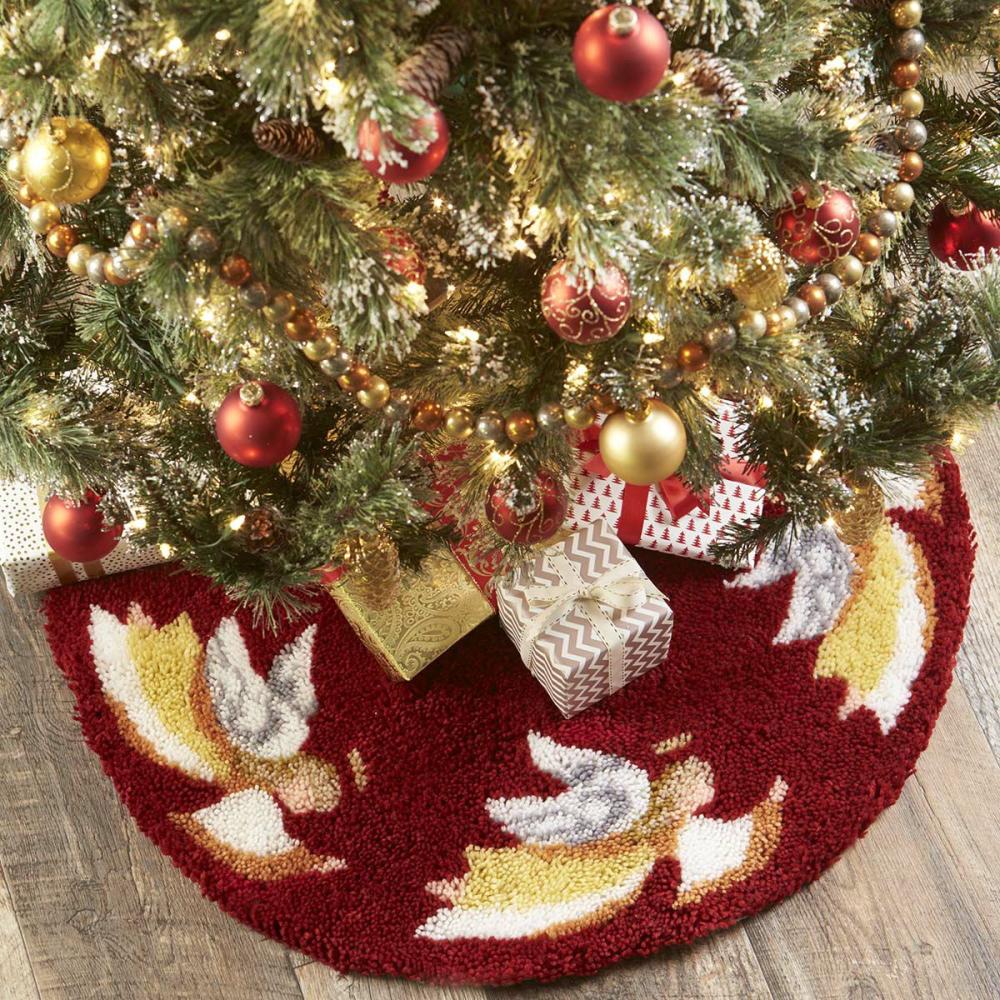 Heavenly Angels Tree Skirt Latch Hook Kit Multicolor |   Latch Hook Latch Hook Latch Hook