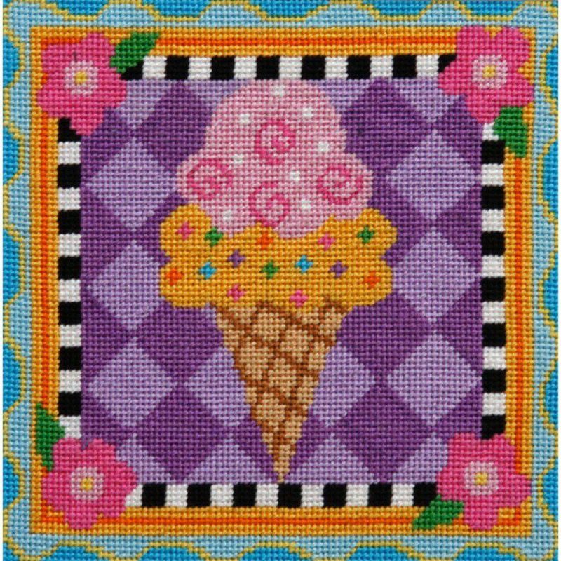 Ice Cream Cone – Needlepoint Kit Multicolor |   Needlepoint Needlepoint Multicolor