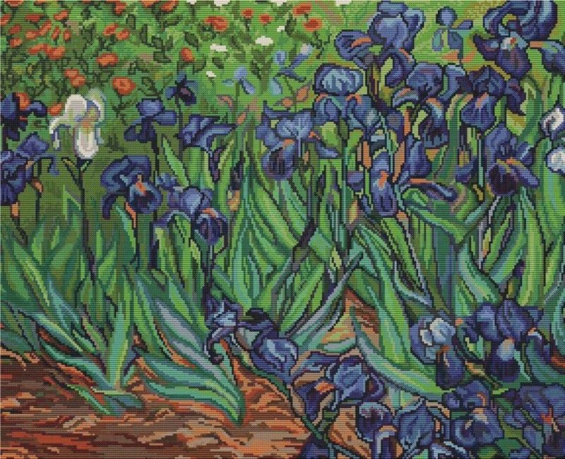 Irises,  reproduction of Van Gogh B444L Counted Cross-Stitch Kit  |   Cross Stitch & Embroidery Cross Stitch & Embroidery Cross Stitch & Embroidery