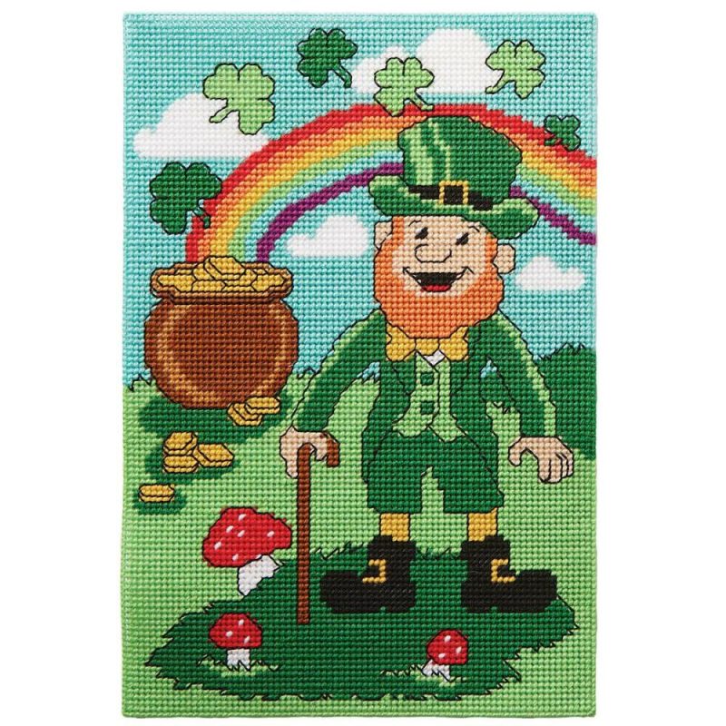 Irish Luck Wall Hanging Plastic Canvas Kit Multicolor |   Needlepoint Needlepoint Multicolor