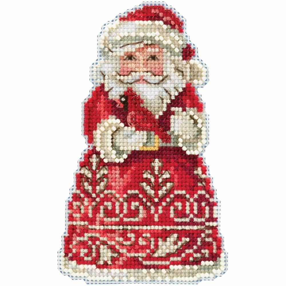 Jim Shore Santa With Cardinal Counted Cross Stitch Kit  |   Cross Stitch & Embroidery Cross Stitch & Embroidery Cross Stitch & Embroidery