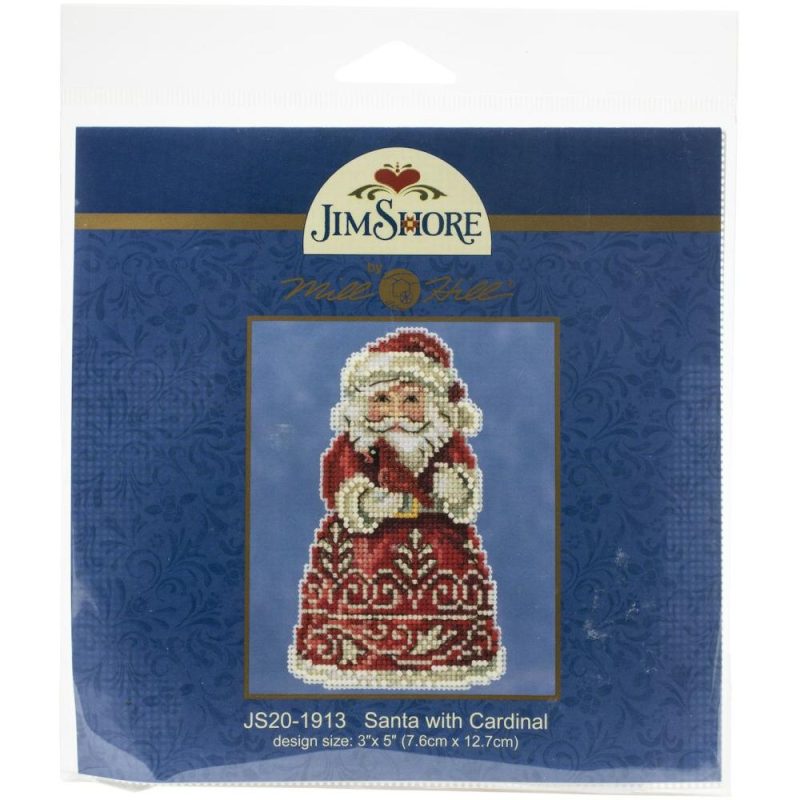 Jim Shore Santa With Cardinal Counted Cross Stitch Kit  |   Cross Stitch & Embroidery Cross Stitch & Embroidery Cross Stitch & Embroidery