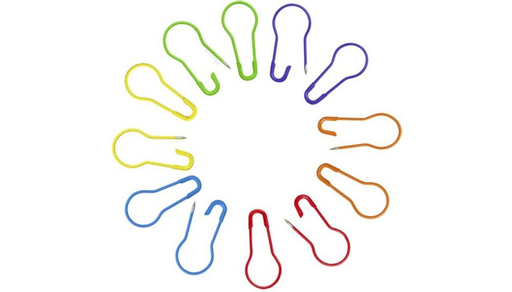 Knitter’s Colored Safety Pins – Set of 12  |   Stitch Markers Knitting & Crochet Stitch Markers