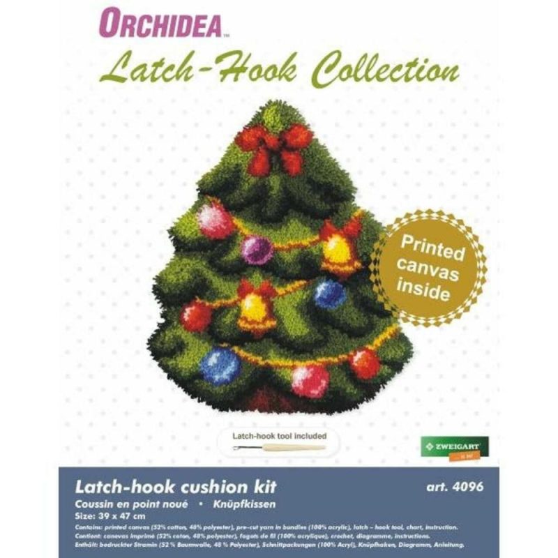 Latch Hook Cushion Kit Christmas Tree  |   Latch Hook Latch Hook Latch Hook